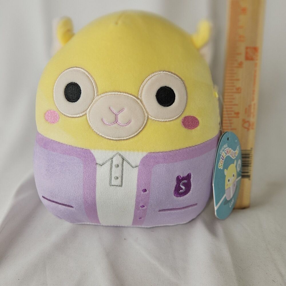 Jazware Squishmallows Lafi the‎ Llama in School Cardigan 8 Inch New
